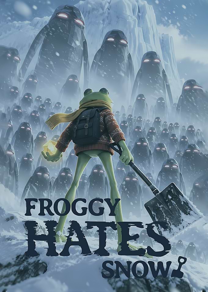 Froggy Hates Snow Poster