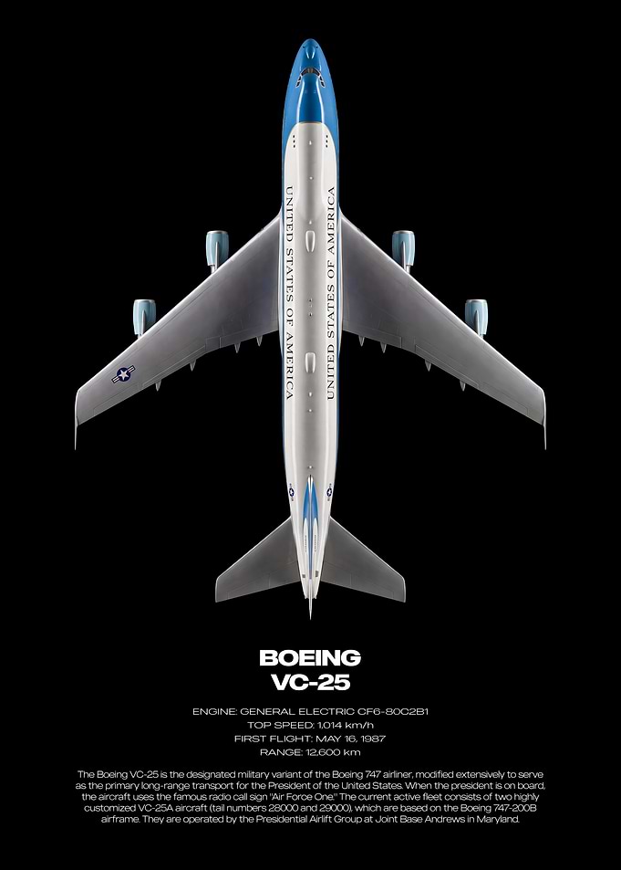 Boeing VC-25 Air Force One Poster