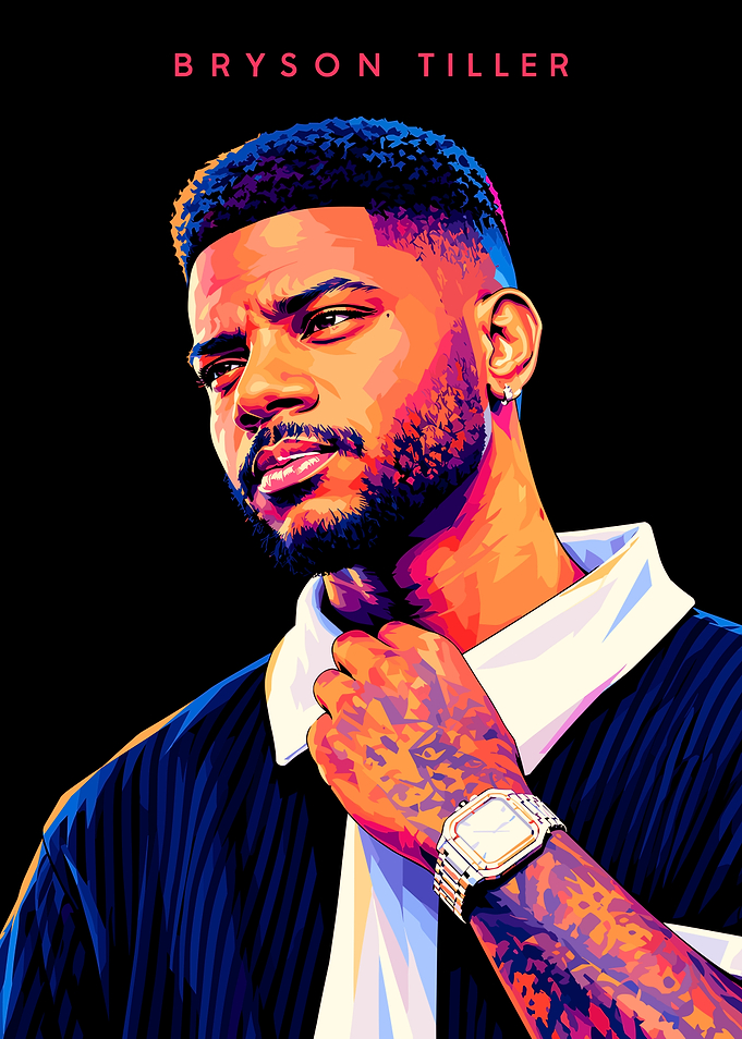 Bryson Tiller Pop Art Portrait