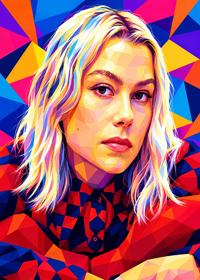 Phoebe Bridgers Low Poly Portrait