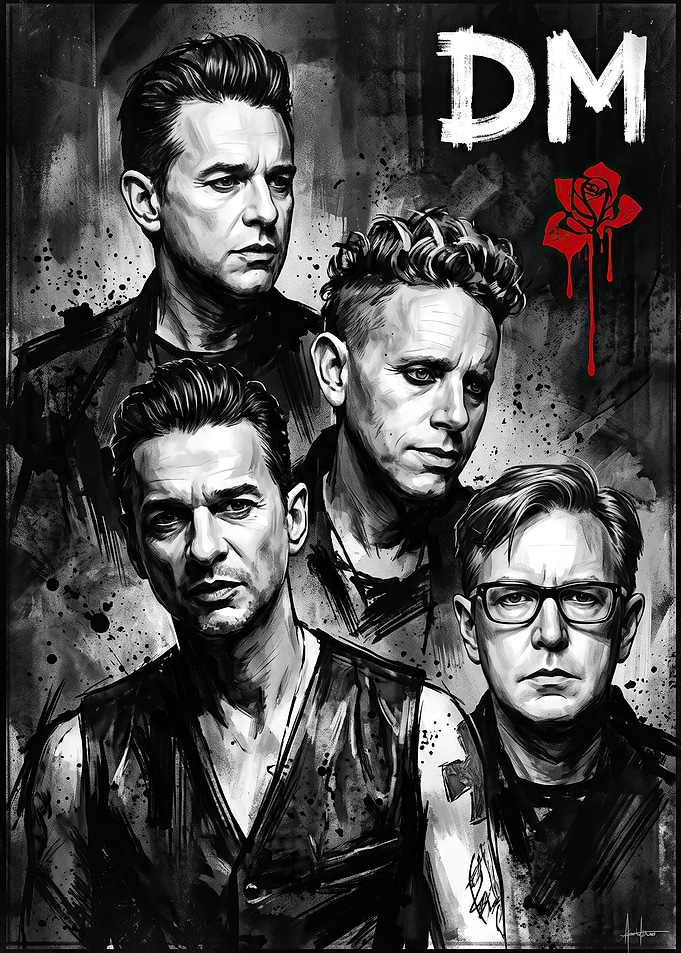 Depeche Mode Band Portrait Art
