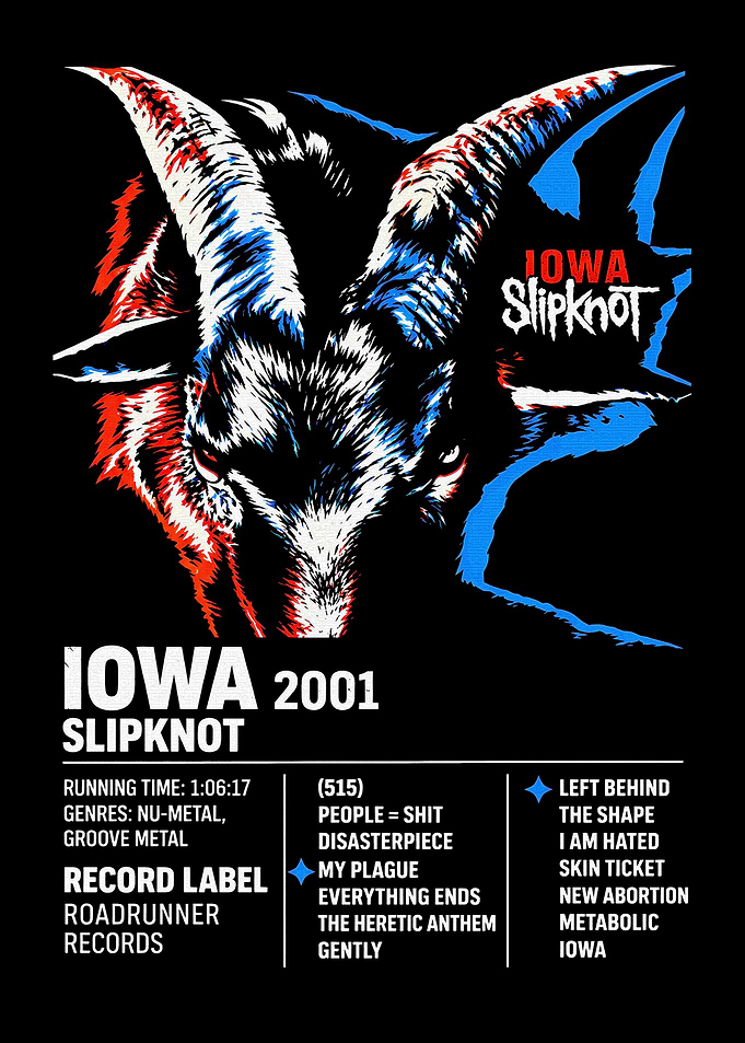 Slipknot Iowa Album Art Poster