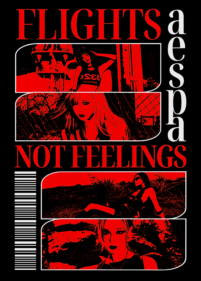 Aespa Flights Not Feelings Graphic Poster