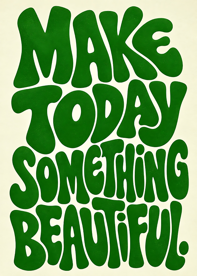 Make Today Something Beautiful Typography Poster