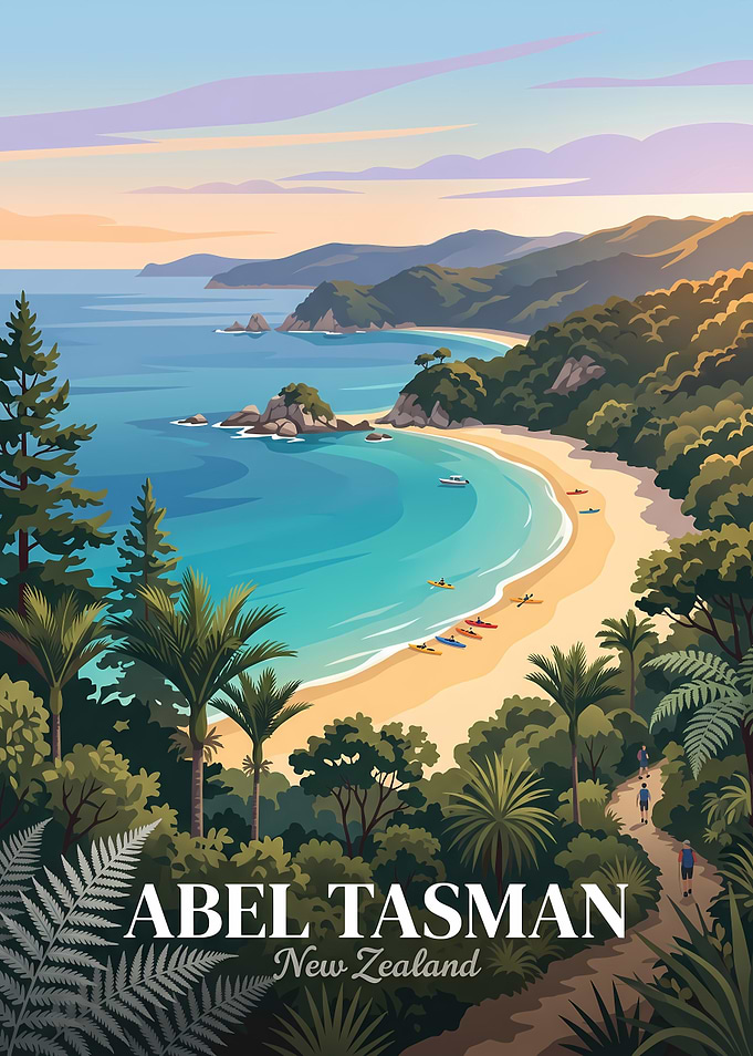 Abel Tasman National Park Travel Poster