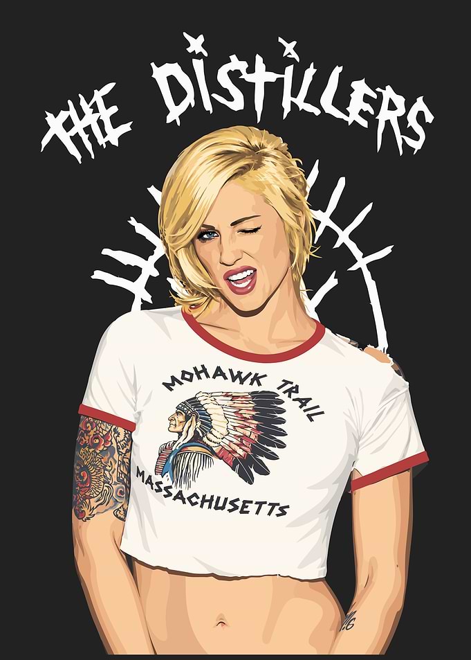The Distillers Brody Dalle Illustration