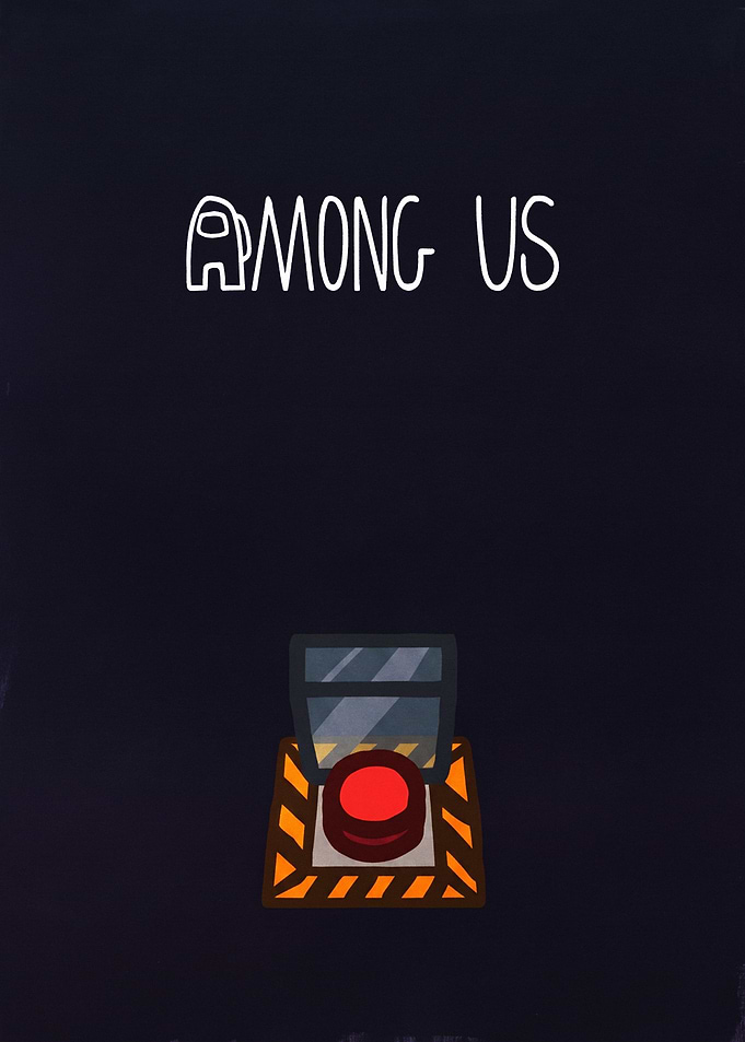 Among Us Emergency Meeting Button Poster