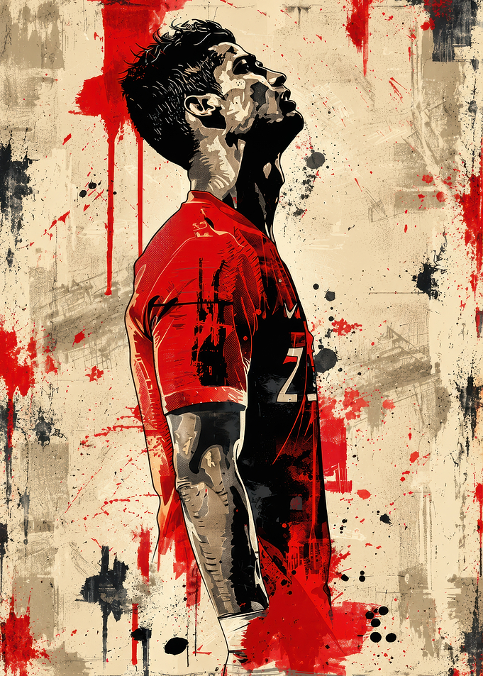 Cristiano Ronaldo Abstract Sports Poster