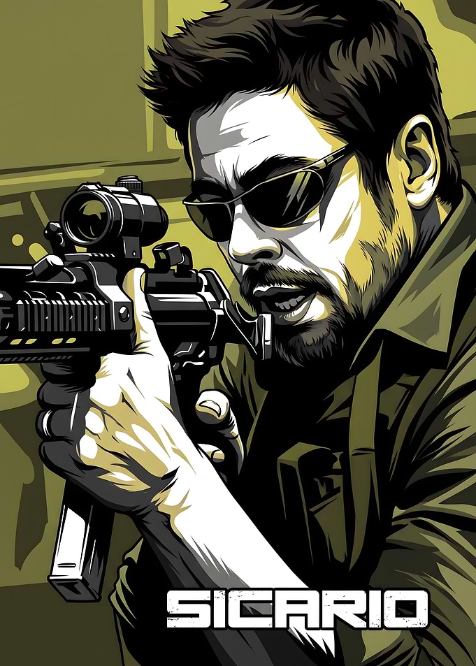 Sicario Alejandro Gillick Poster Art