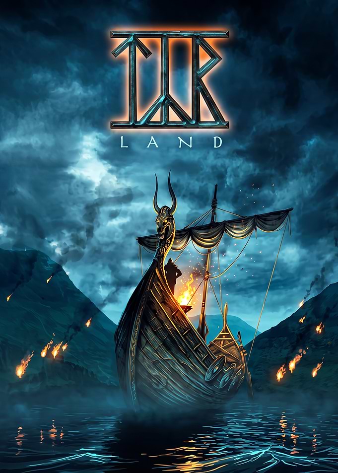 Viking Longship at Sea Poster