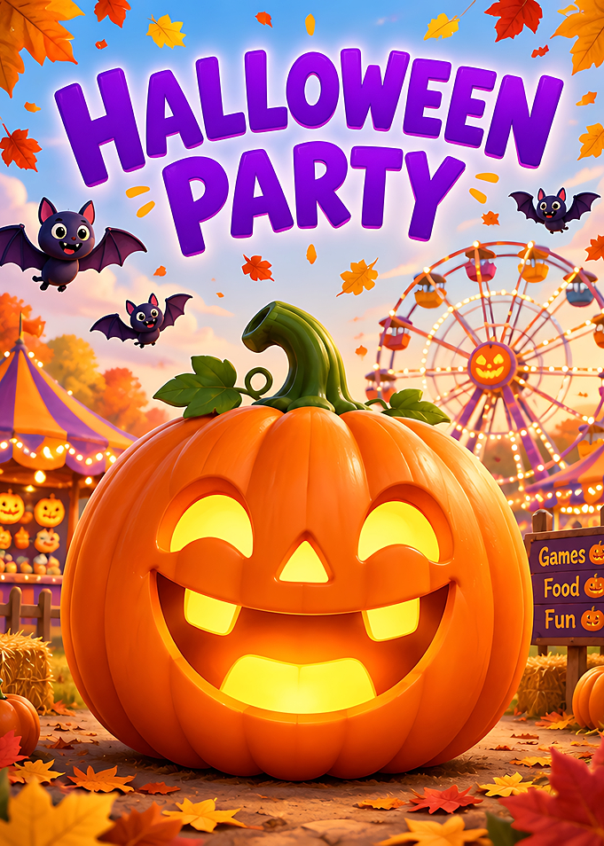 Halloween Party Pumpkin Carnival Poster