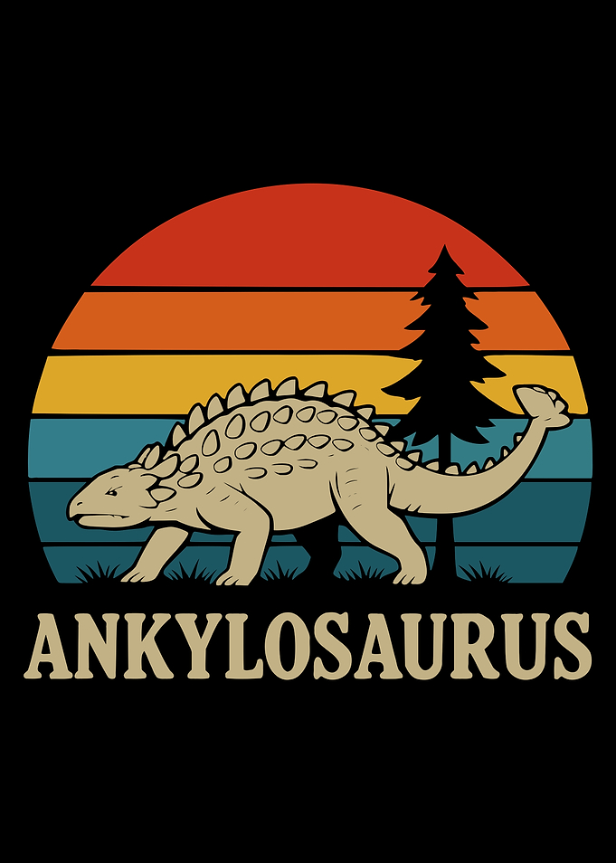 Retro Ankylosaurus Dinosaur Graphic