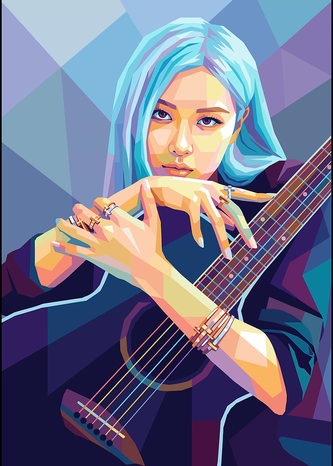 Rosé Blackpink Pop Art Portrait