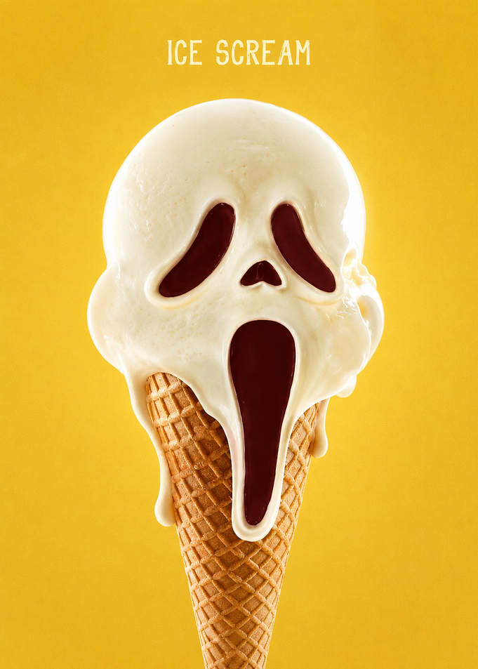 Ice Scream Ghostface Ice Cream Cone