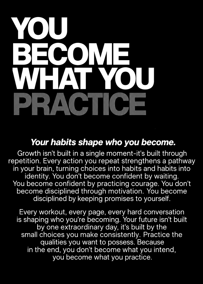 You Become What You Practice Quote