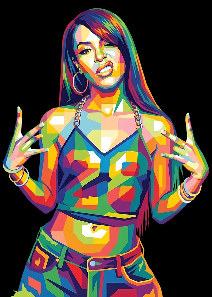 Aaliyah Pop Art Portrait