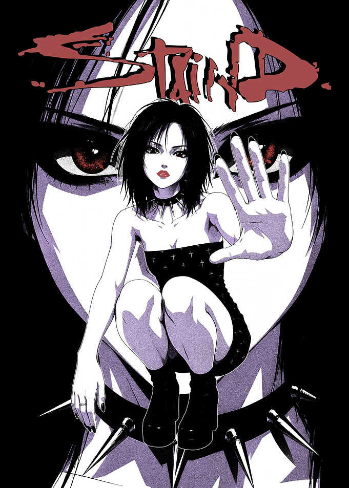 Stained Gothic Anime Girl Poster