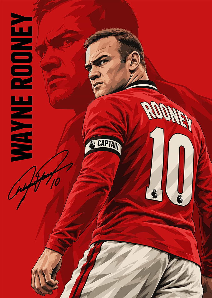 Wayne Rooney Manchester United Poster
