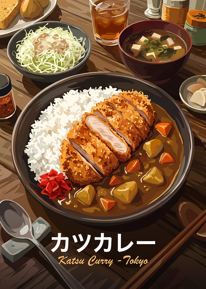 Delicious Japanese Katsu Curry Meal