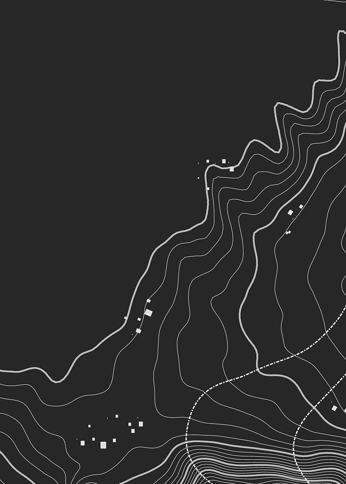 Minimalist Topographic Map Contour Lines