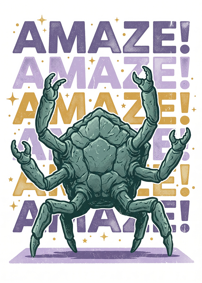 Amaze Graphic Crab Illustration