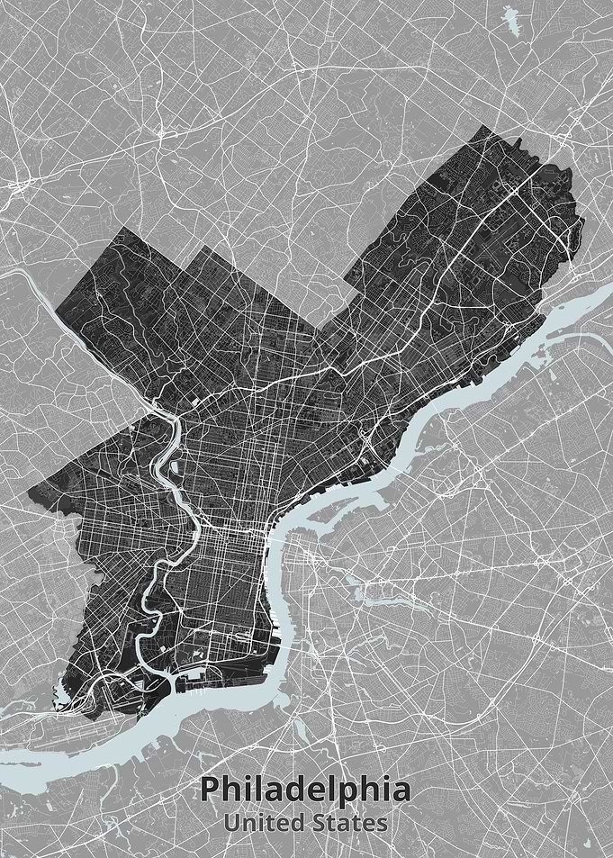 Philadelphia City Map Poster