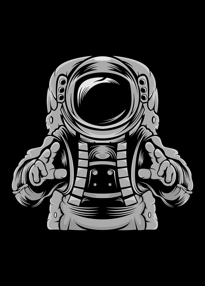 Minimalist Astronaut Illustration