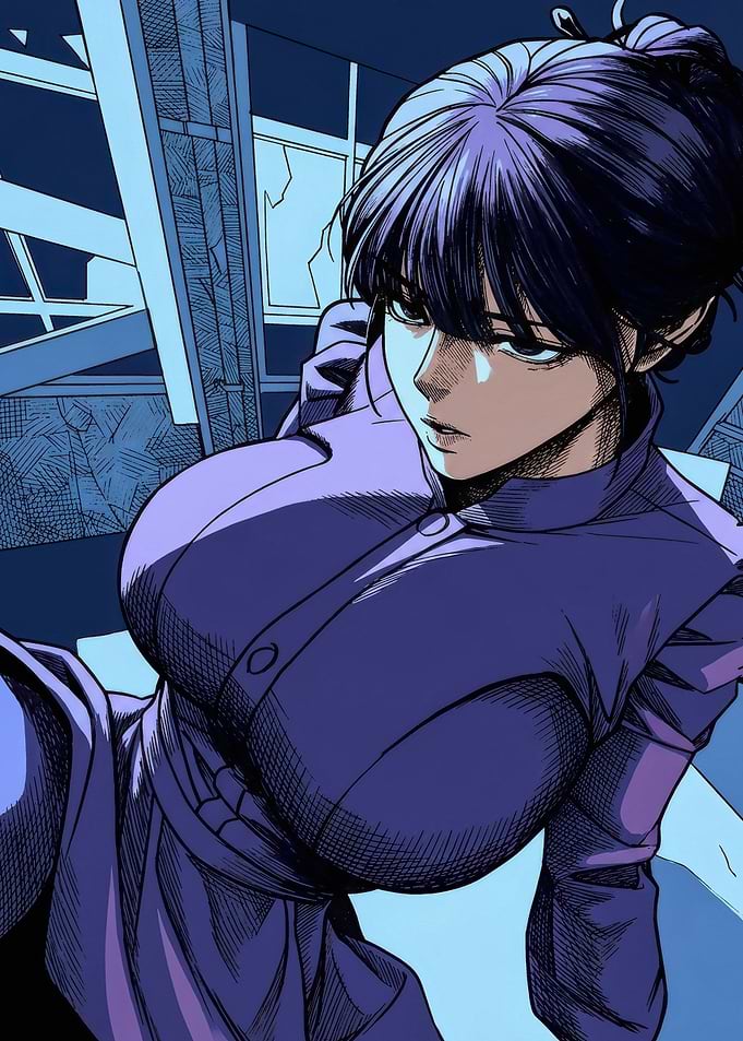 Anime Girl in Purple Outfit