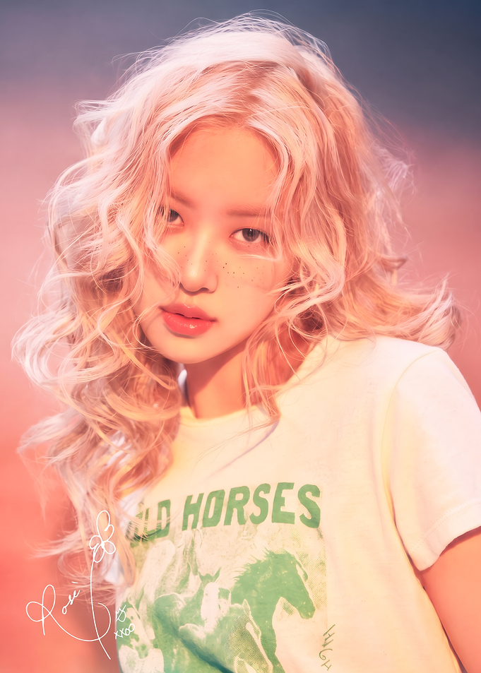 Rose Blackpink Portrait with Wild Horses