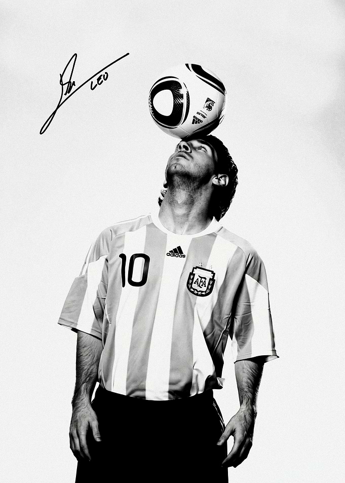 Lionel Messi Balancing Soccer Ball