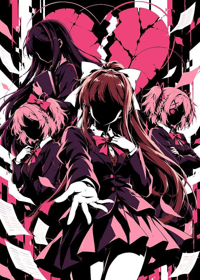 Doki Doki Literature Club Glitch Art