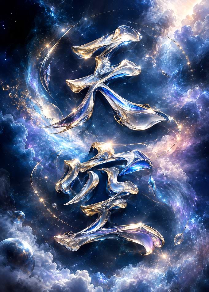Japanese Kanji Tenkuu – Celestial Cosmic Art