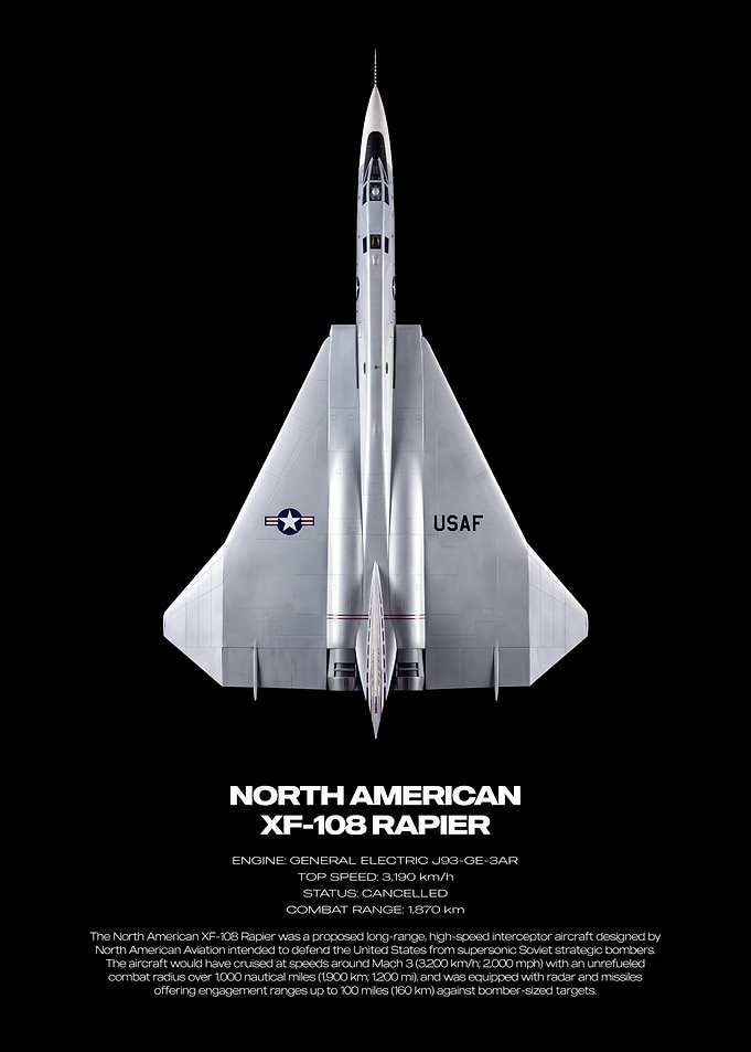 North American XF-108 Rapier Poster