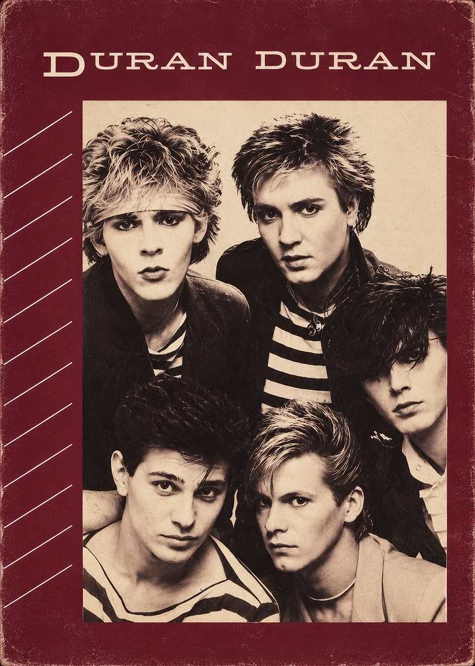 Vintage Duran Duran Band Poster