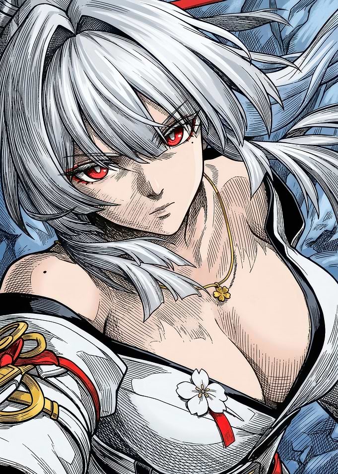 Anime Girl with Silver Hair