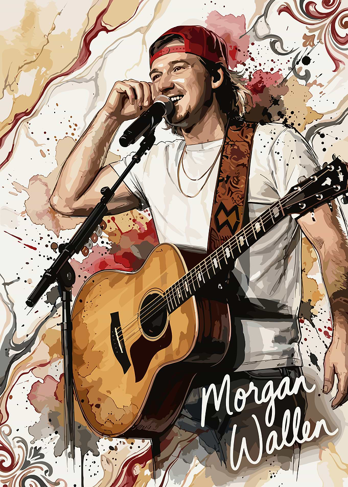 Morgan Wallen Country Music Portrait