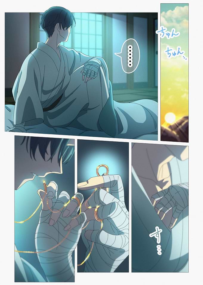 Anime character holding a gold ring