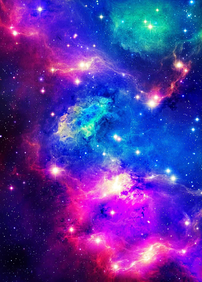 Vibrant Colorful Nebula Space Background
