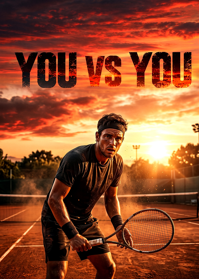 You vs You Tennis Motivation Poster