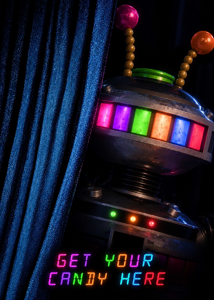 Candy Cadet Fnaf behind the curtain poster