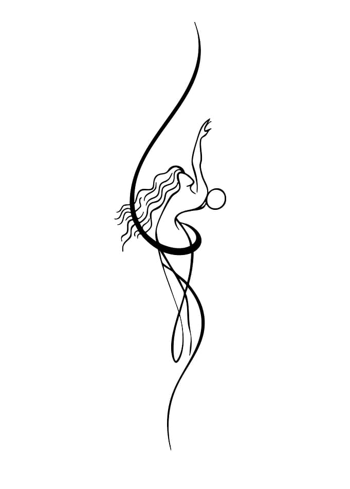 Minimalist Line Art Female Figure
