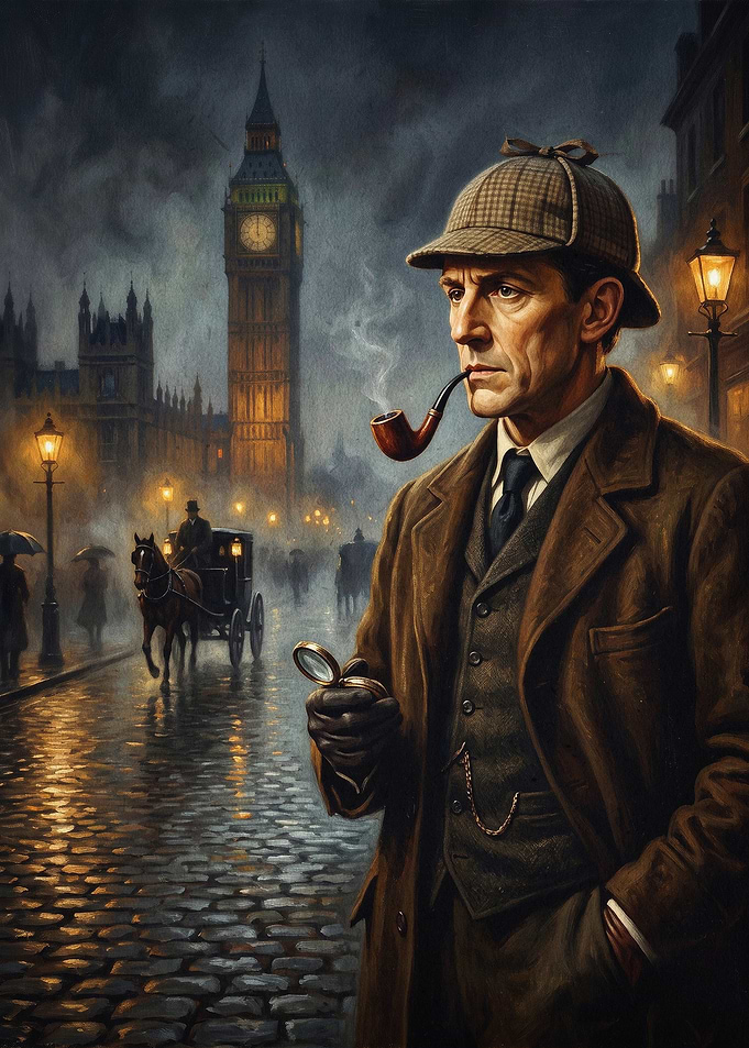 Detective London Vintage Art Poster