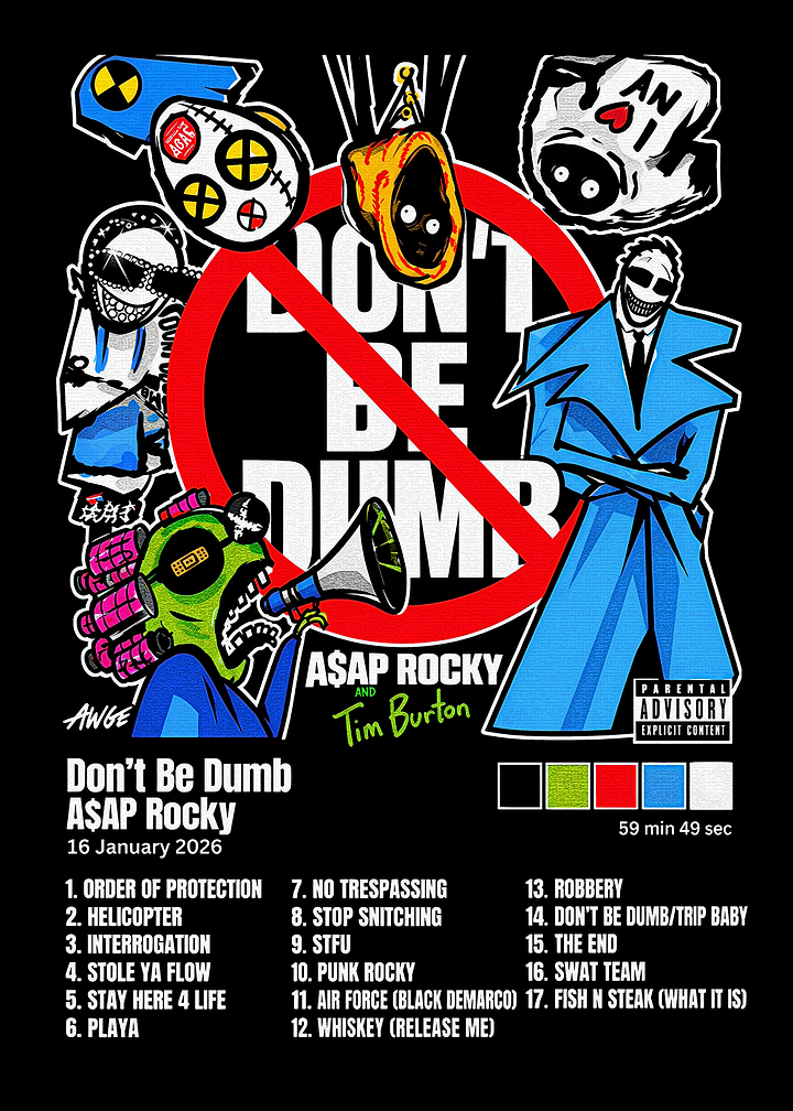 A$AP Rocky Don't Be Dumb Album Art