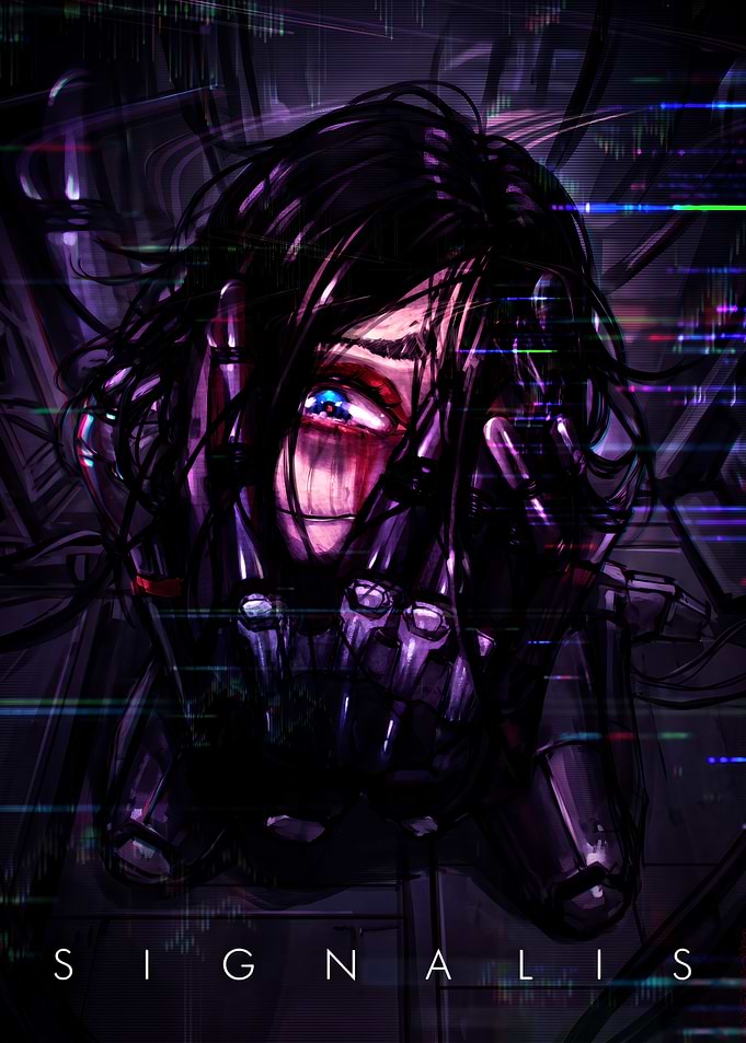 Signalis Elster Glitch Art Poster