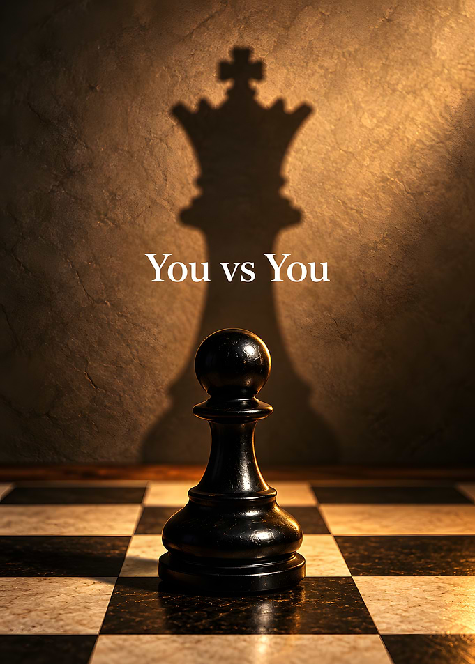 You vs You Chess Pawn Concept