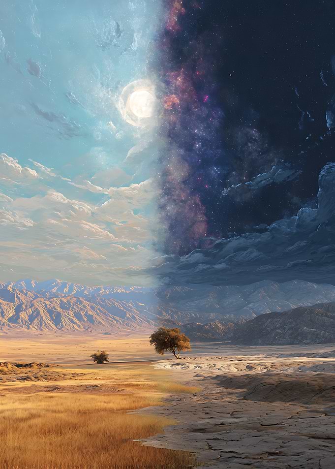 Duality of Day and Night Landscape