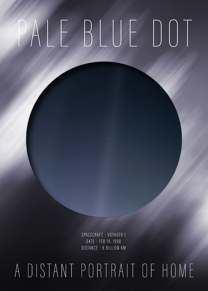 Pale Blue Dot Voyager Poster