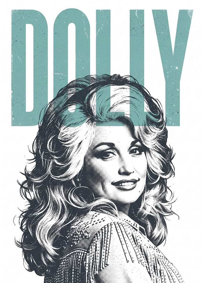 Dolly Graphic Vintage Style Portrait