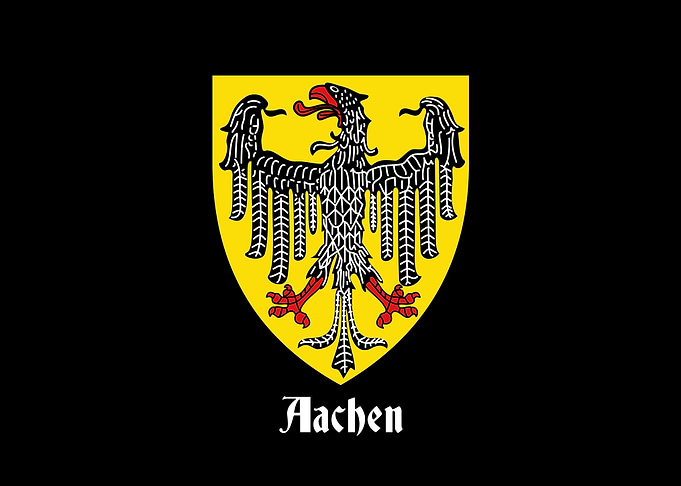 Aachen City Coat of Arms Flag