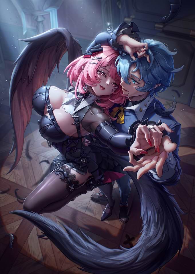 Elegant Dance of Fantasy Duo